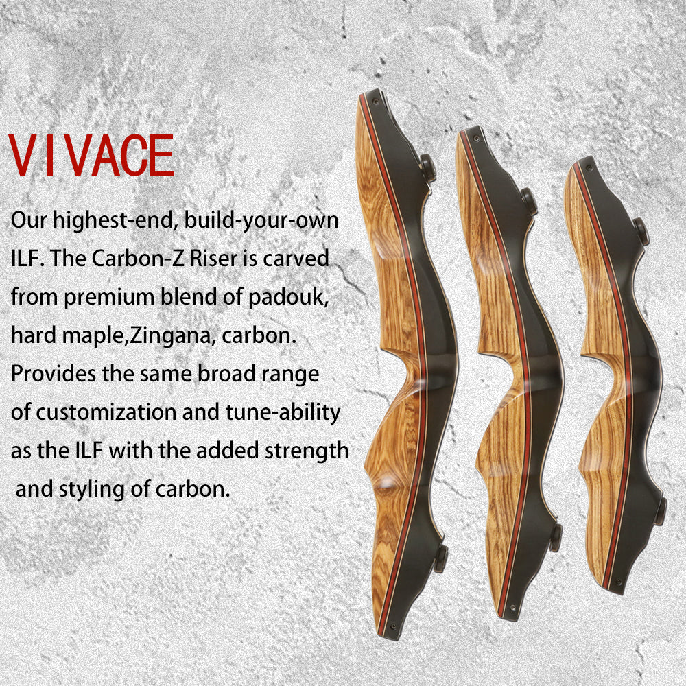 Wood Handle Hunting shooting Archery Bow and arrow 15" 17" 19" ILF Riser