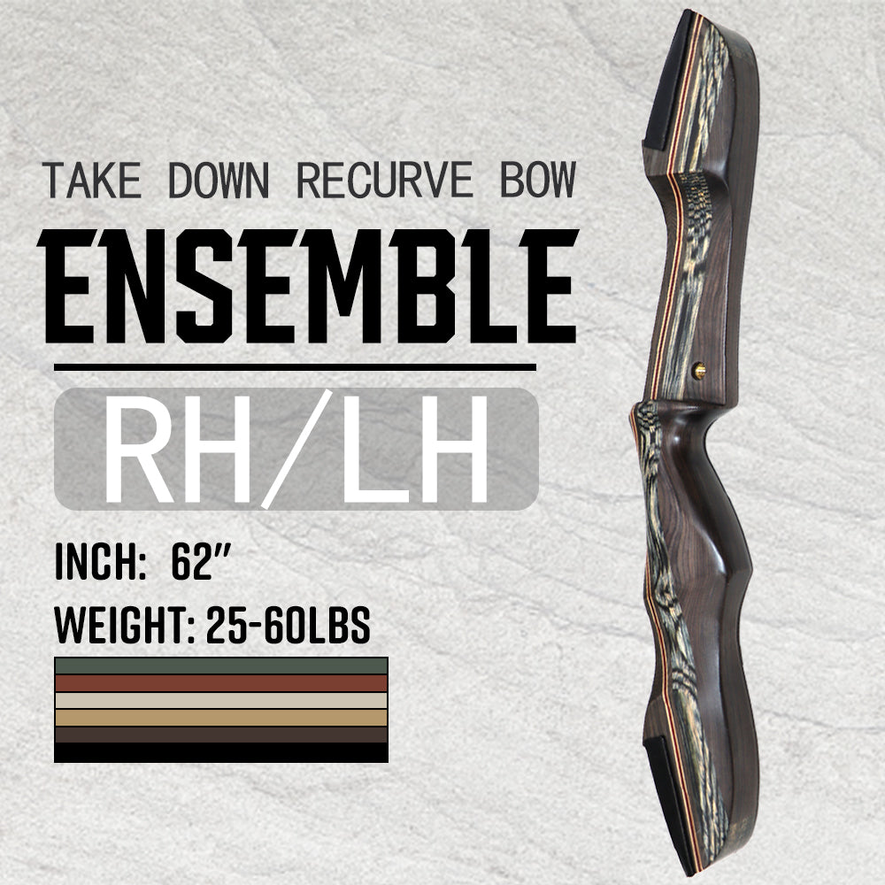 High quality 62” Take-down Recurve Bow 25LBS-60LBS