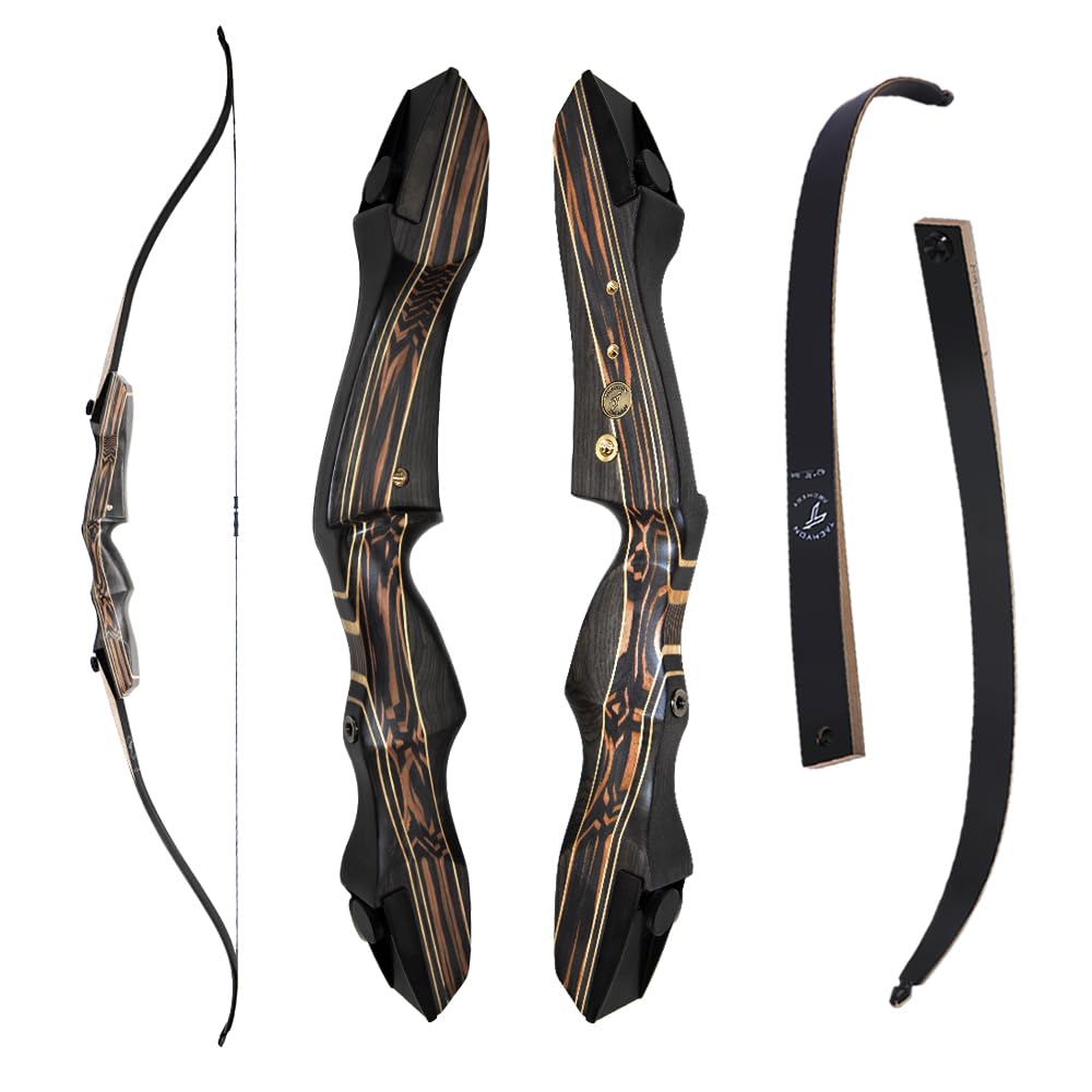 Recurve Bow for Adults and Beginners, Archery Bow Takedown Wooden Bow for Hunting and Target Shooting